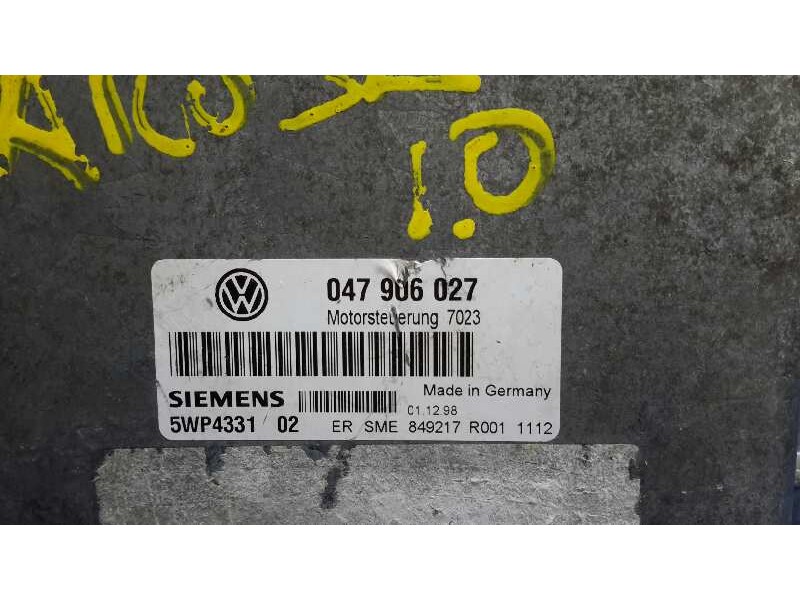 Recambio de centralita motor uce para seat arosa (6h1) 1.0 referencia OEM IAM 5WP4331  047906027