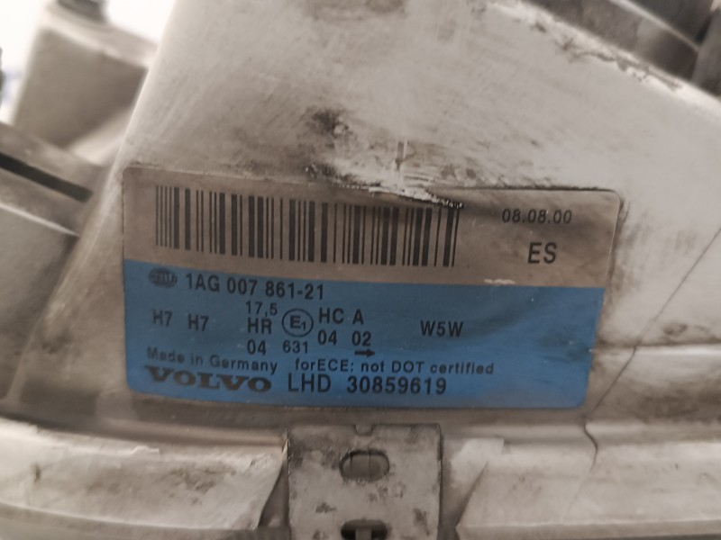 Recambio de faro izquierdo para volvo s40 berlina 1.8 cat (1834 cm3) referencia OEM IAM 1AG00786121  30859619