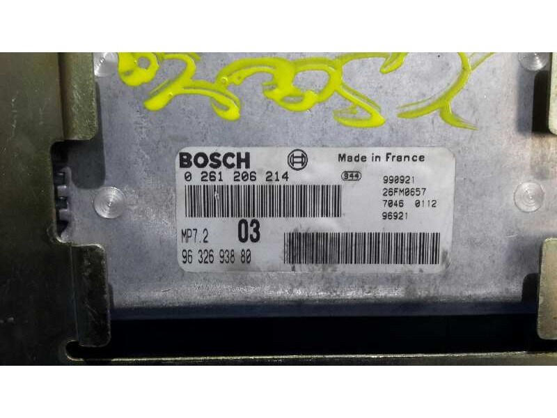 Recambio de centralita motor uce para citroën xsara berlina 1.6 referencia OEM IAM 0261206214 MP72 9632693880