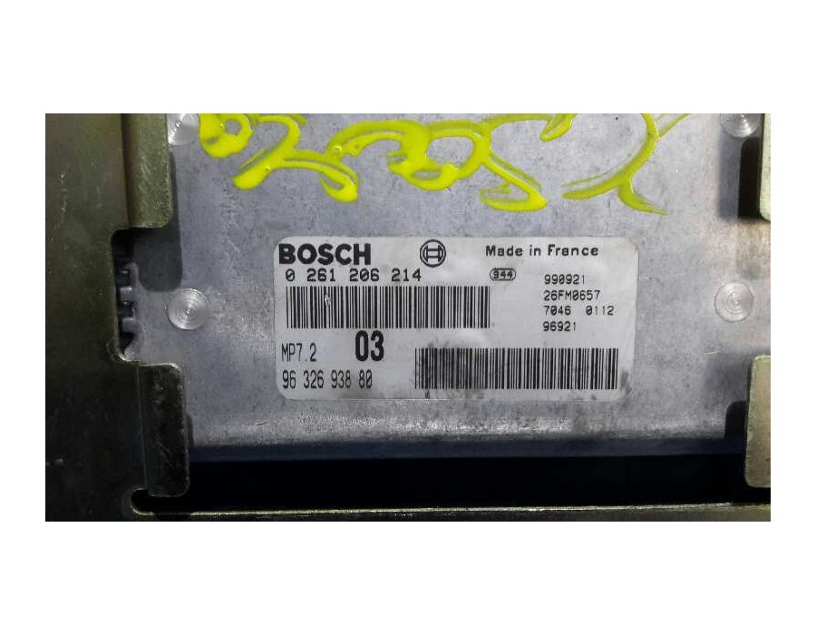 Recambio de centralita motor uce para citroën xsara berlina 1.6 referencia OEM IAM 0261206214 MP72 9632693880