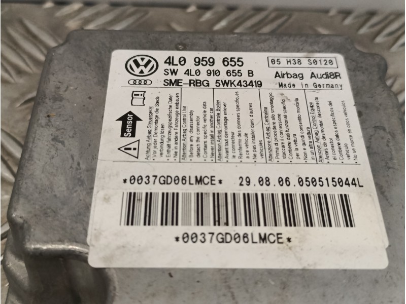 Recambio de centralita airbag para audi q7 (4l) 3.0 v6 24v tdi referencia OEM IAM 4L0959655  4L0910655B