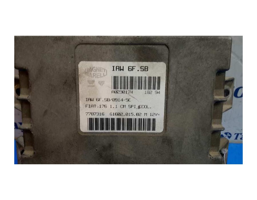 Recambio de centralita motor uce para fiat punto berl. (176) 1.1 referencia OEM IAM IAW6FSB 6160201502 7786316