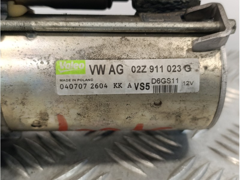 Recambio de motor arranque para volkswagen polo 1.0 tsi referencia OEM IAM 02Z911023G  D6GS11