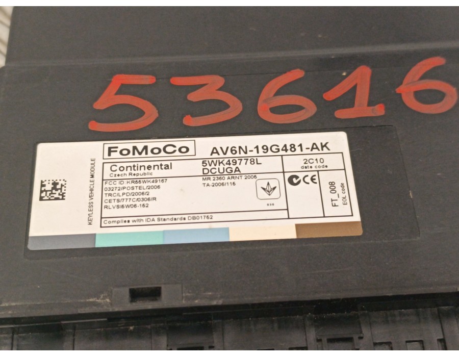 Recambio de modulo confort para ford focus turn. 1.5 tdci cat referencia OEM IAM 5WK49778L  AV6N19G481AK