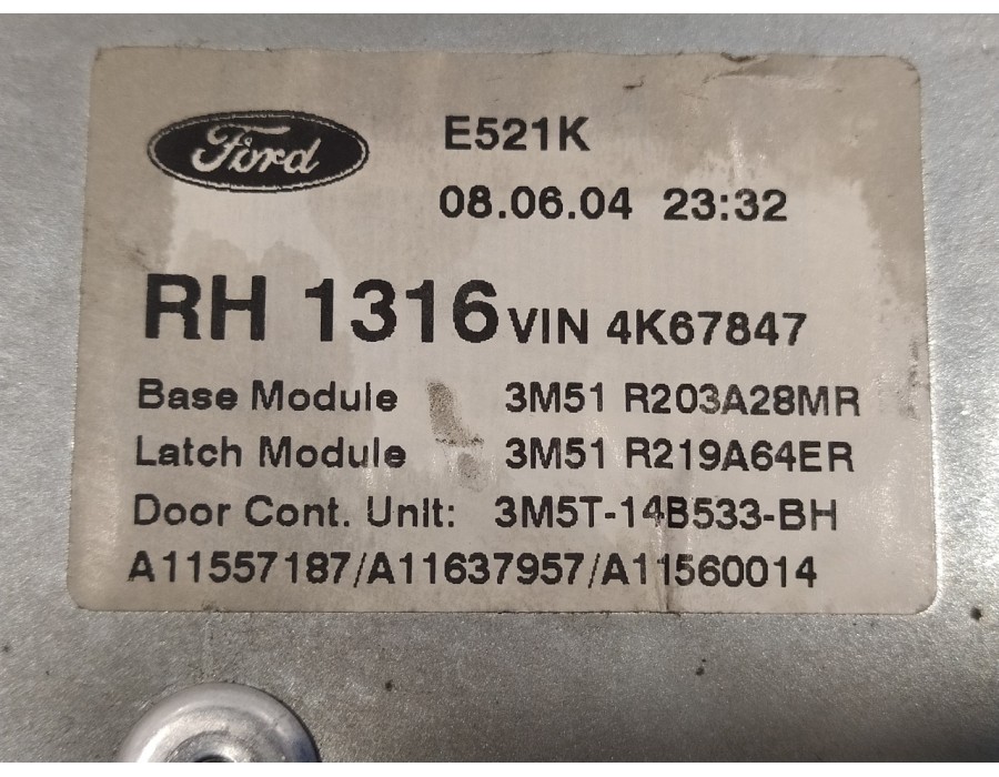 Recambio de elevalunas delantero derecho para ford focus c-max (cap) 1.6 tdci cat referencia OEM IAM 3M51R203A28MR 981406100 3M5