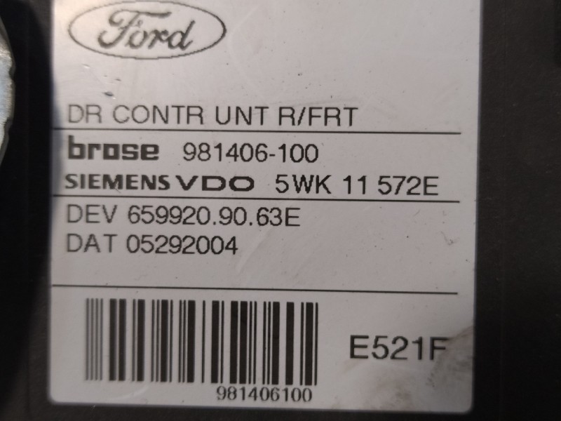 Recambio de elevalunas delantero derecho para ford focus c-max (cap) 1.6 tdci cat referencia OEM IAM 3M51R203A28MR 981406100 3M5