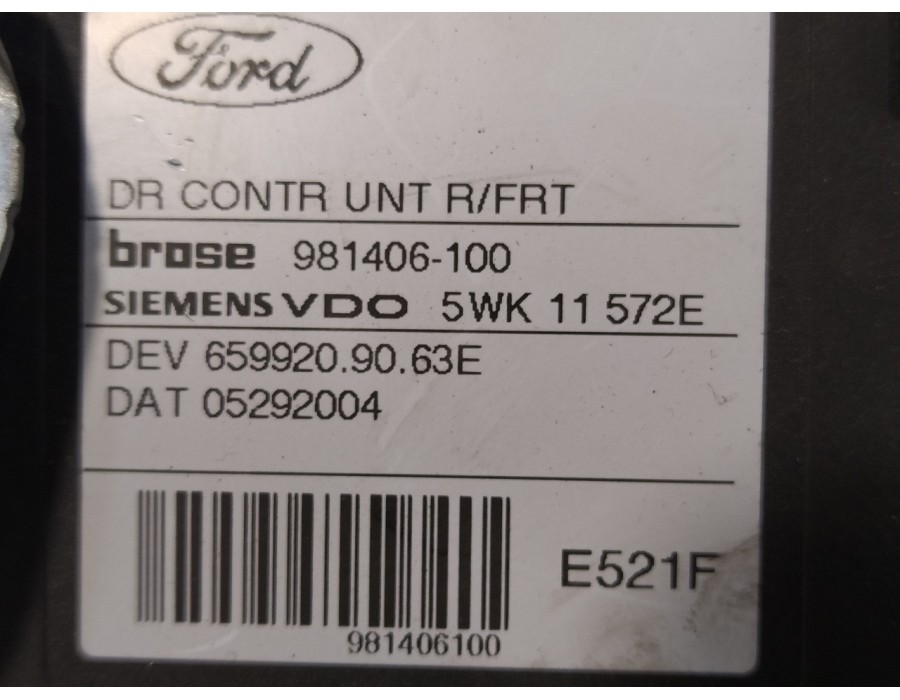 Recambio de elevalunas delantero derecho para ford focus c-max (cap) 1.6 tdci cat referencia OEM IAM 3M51R203A28MR 981406100 3M5