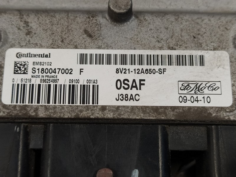 Recambio de centralita motor uce para ford fiesta (cb1) 1.25 16v cat referencia OEM IAM S180047002F EMS2102 8V2112A650SF