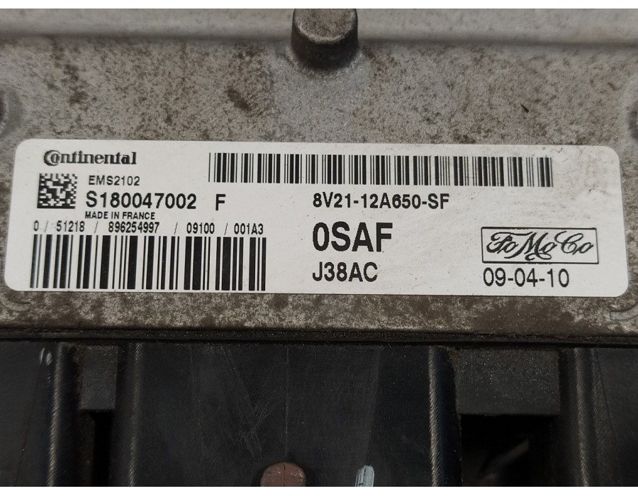 Recambio de centralita motor uce para ford fiesta (cb1) 1.25 16v cat referencia OEM IAM S180047002F EMS2102 8V2112A650SF