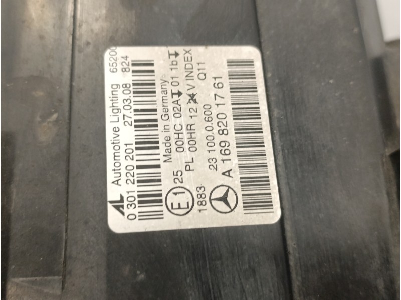 Recambio de faro izquierdo para mercedes-benz clase b (w245) 2.0 cdi cat referencia OEM IAM A1698201761 231000600 0301220201