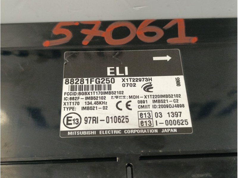 Recambio de modulo electronico para subaru impreza g12 2.0 diesel cat referencia OEM IAM 88281FG250 97RI010625 X1T22973H