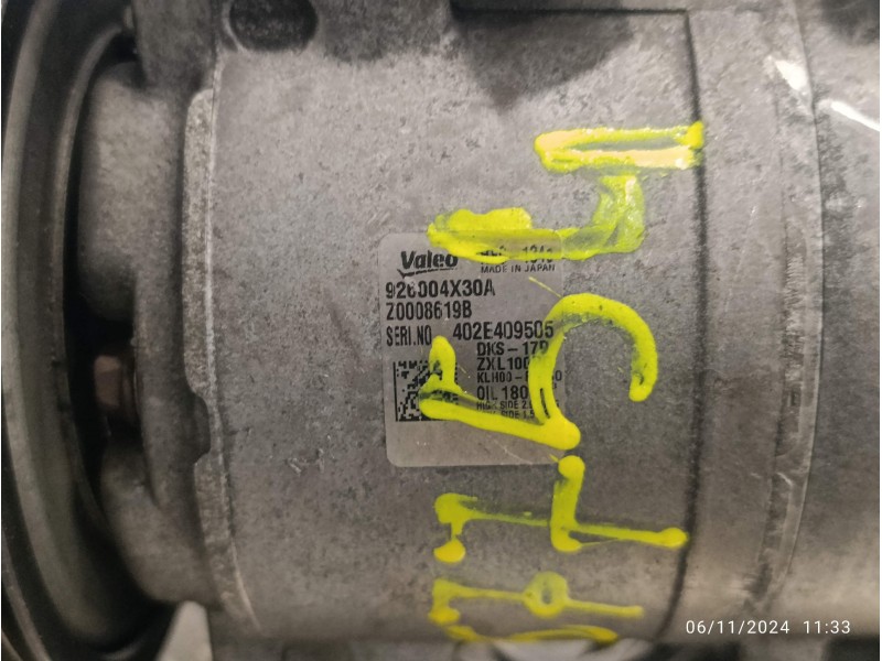 Recambio de compresor aire acondicionado para nissan nt400 cabstar (01/20214) referencia OEM IAM 926004X30A  