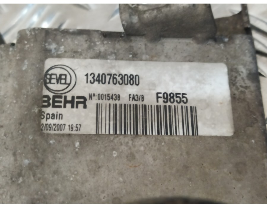 Recambio de intercooler para fiat ducato caja cerrada 33 (06.2006 =>) l1h1 120 multijet teilverglast referencia OEM IAM 13407630