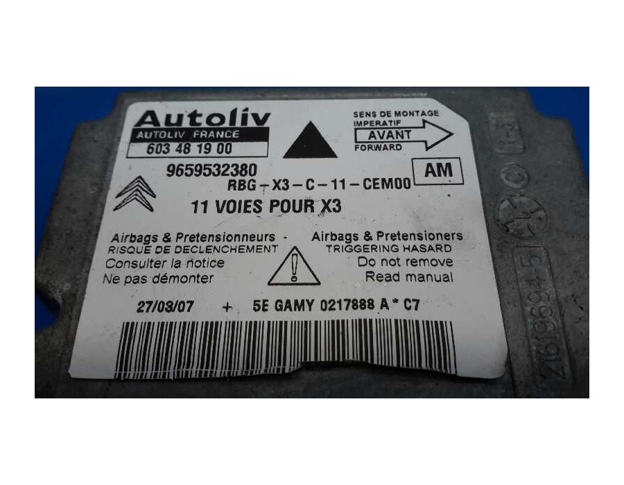 Recambio de centralita airbag para citroën c5 break 2.0 hdi fap cat (rhr / dw10bted4) referencia OEM IAM 9659532380  603481900