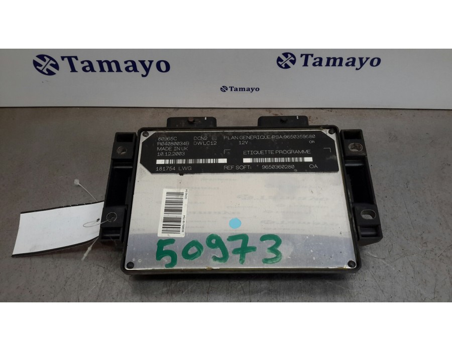 Recambio de centralita motor uce para peugeot partner (s2) 1.9 diesel referencia OEM IAM 9650360280 9650359580 R04080034B
