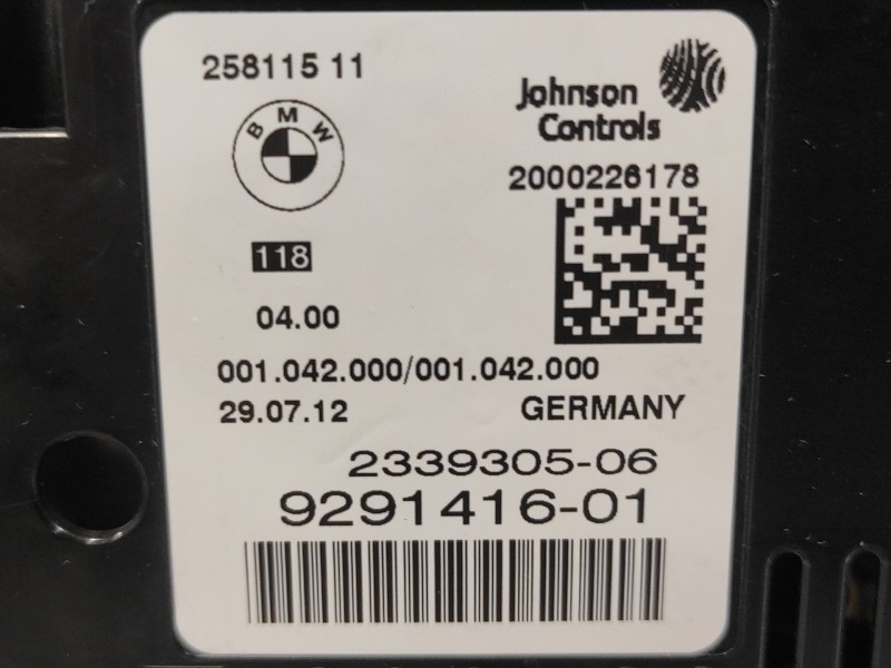 Recambio de cuadro instrumentos para bmw serie 5 lim. (f10) referencia OEM IAM 929141601 25811511 233930506
