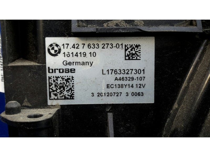 Recambio de electroventilador para bmw serie 5 lim. (f10) referencia OEM IAM 1742763327301 A46329107 L1763327301