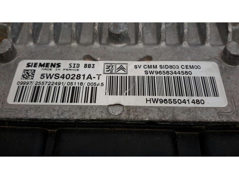 Recambio de centralita motor uce para peugeot 307 break / sw (s1) 2.0 16v hdi fap cat (rhr / dw10bted4) referencia OEM IAM 5WS40