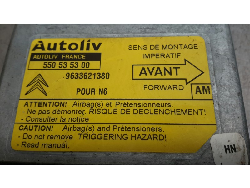 Recambio de centralita airbag para citroën xsara berlina 1.9 diesel referencia OEM IAM 550535300  9633621380