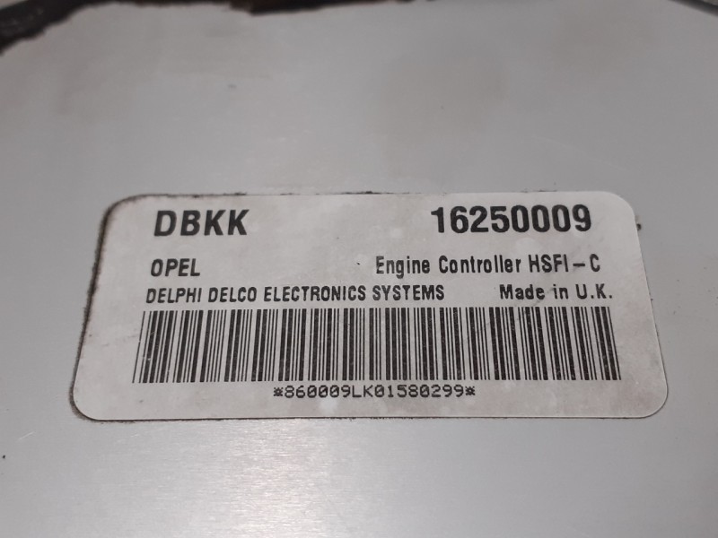Recambio de centralita motor uce para opel zafira a 1.6 16v referencia OEM IAM 16250009  