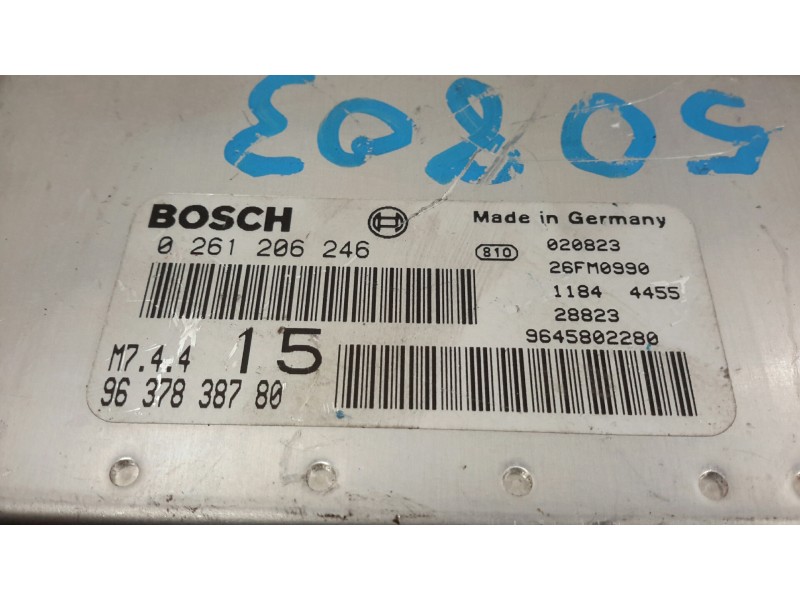 Recambio de centralita motor uce para citroën saxo 1.1 referencia OEM IAM 0261206246 M74415 9637838780
