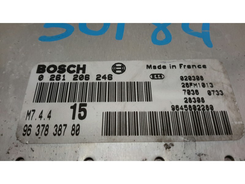 Recambio de centralita motor uce para citroën saxo 1.1 referencia OEM IAM 0261206246 M74415 9637838780
