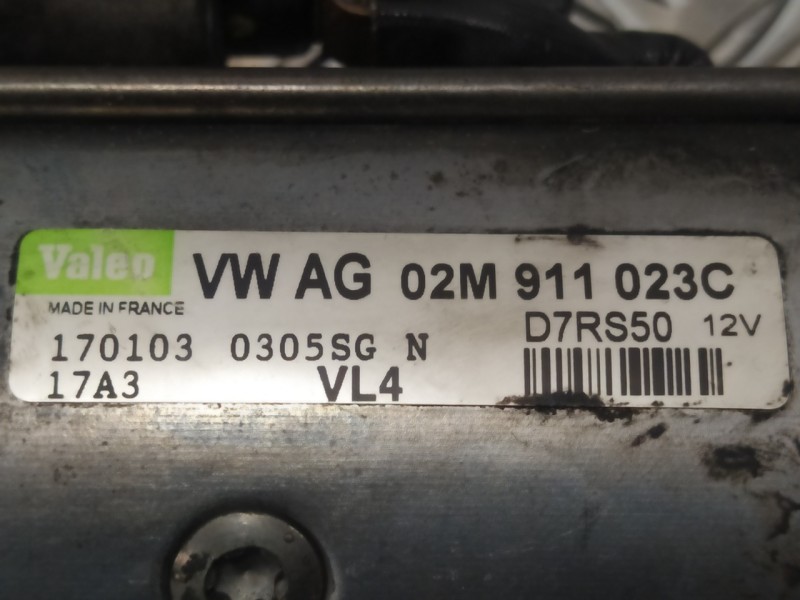 Recambio de motor arranque para audi a6 berlina (4b2) referencia OEM IAM 02M911023C  D7RS50