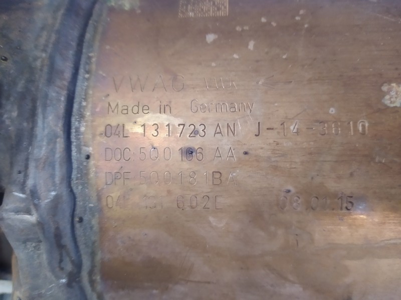 Recambio de catalizador para seat leon (5f1) 1.6 tdi referencia OEM IAM 04L131723AN 5Q0181BA 5Q0166AA