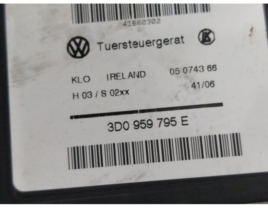 Recambio de elevalunas trasero izquierdo para volkswagen touareg (7l6) 2.5 tdi dpf referencia OEM IAM 3D0959795E 102237XXX 7L695