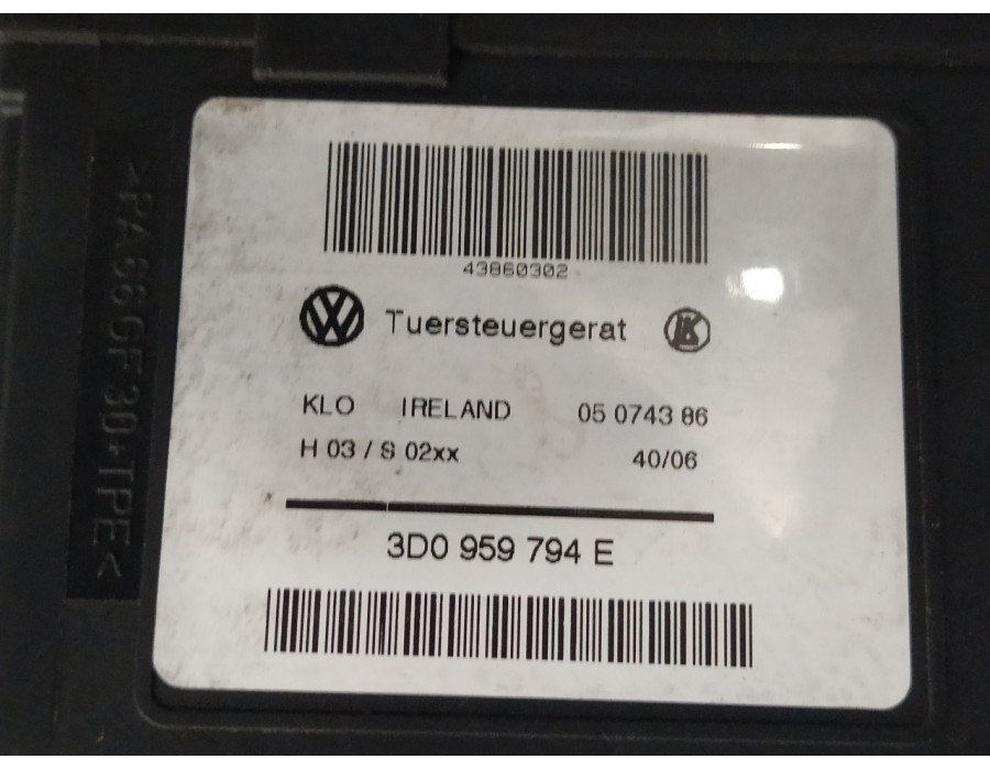 Recambio de elevalunas trasero derecho para volkswagen touareg (7l6) 2.5 tdi dpf referencia OEM IAM 3D0959794E 102236XXX 7L69597
