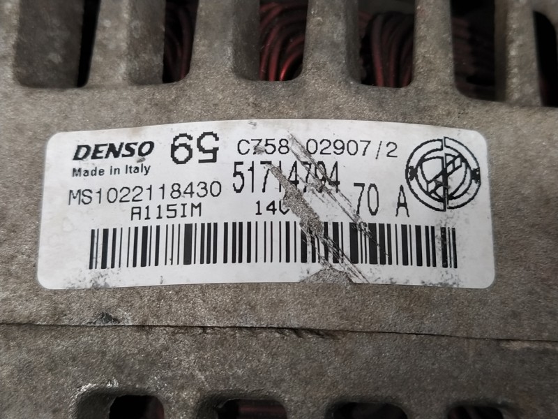 Recambio de alternador para fiat punto (evo) (199) referencia OEM IAM MS1022118430 A115IM 51714794