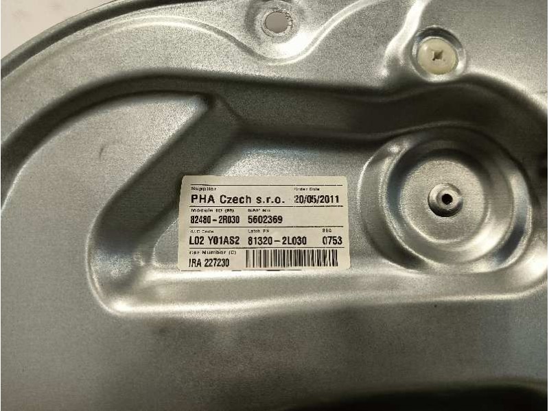 Recambio de elevalunas delantero derecho para hyundai i30 referencia OEM IAM 824802R030  