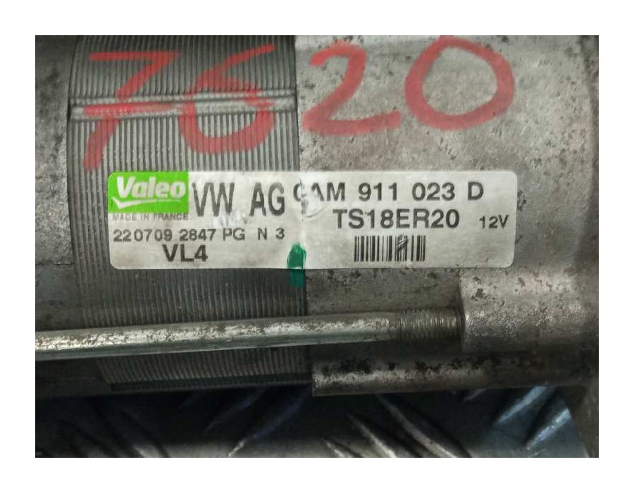 Recambio de motor arranque para volkswagen golf vi (5k1) 1.6 tdi dpf referencia OEM IAM 0AM911023D  TS18ER20
