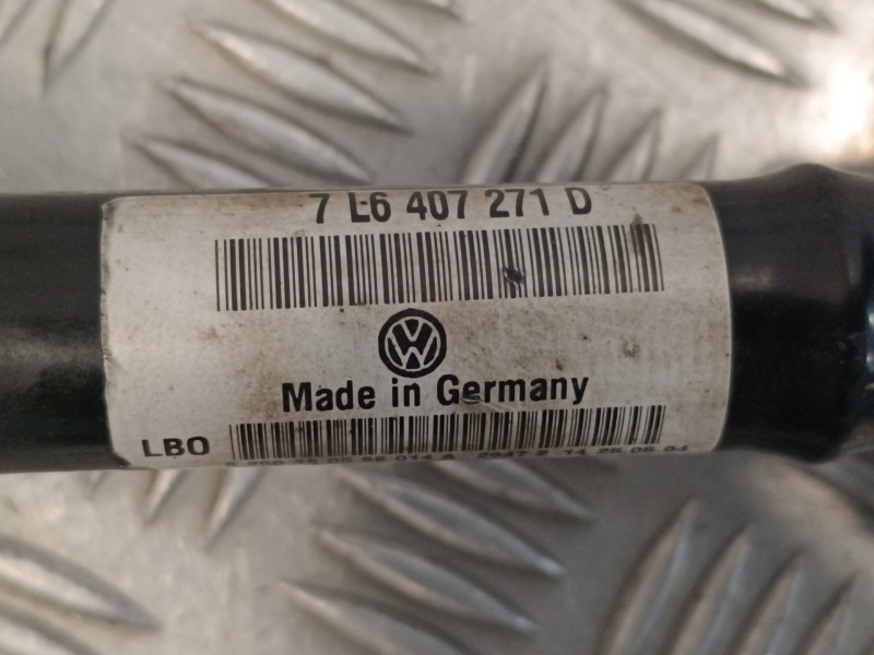 Recambio de transmision delantera derecha para volkswagen touareg (7la) 2.5 tdi referencia OEM IAM 7L6407271D  8250160598014A