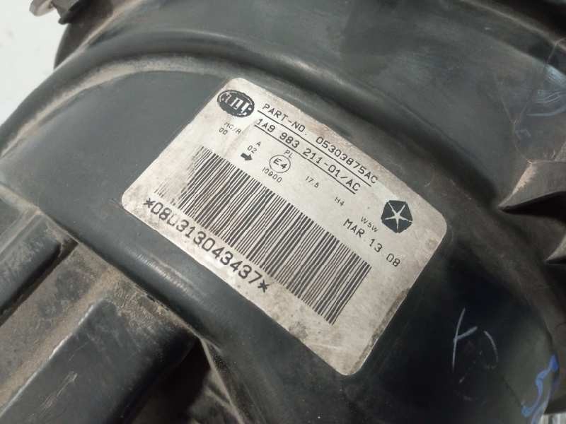 Recambio de faro izquierdo para chrysler jeep compass referencia OEM IAM 05303875AC  A0008201608