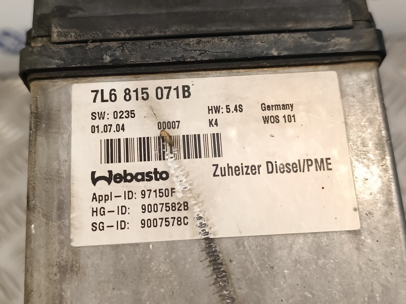 Recambio de calefacción autonoma para volkswagen touareg (7la) 2.5 tdi referencia OEM IAM 7L6815071B 9007582B 97150F