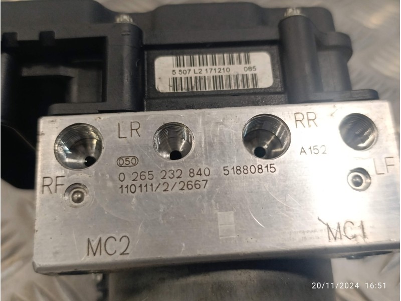 Recambio de abs para fiat 500 (312) 500 referencia OEM IAM 0265232840 0265801087 51880815