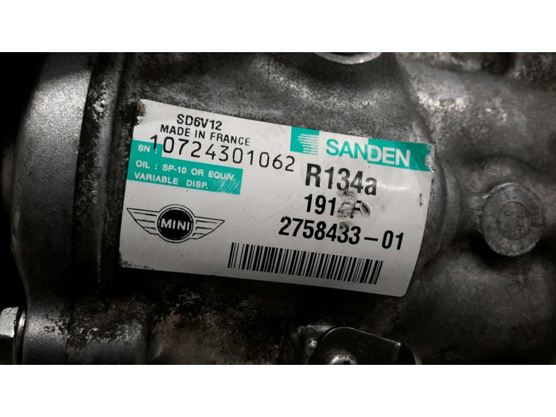 Recambio de compresor aire acondicionado para bmw mini (r56) 1.4 16v cat referencia OEM IAM 275843301  SD6V121914F