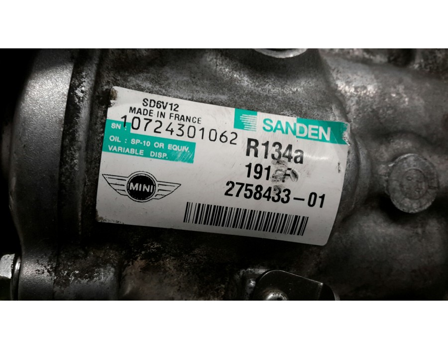 Recambio de compresor aire acondicionado para bmw mini (r56) 1.4 16v cat referencia OEM IAM 275843301  SD6V121914F
