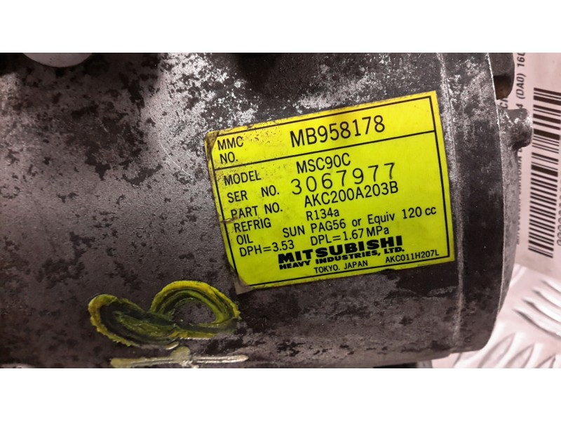 Recambio de compresor aire acondicionado para mitsubishi carisma berlina 4 (da0) 1600 gl referencia OEM IAM MB958178 MSC90C AKC2