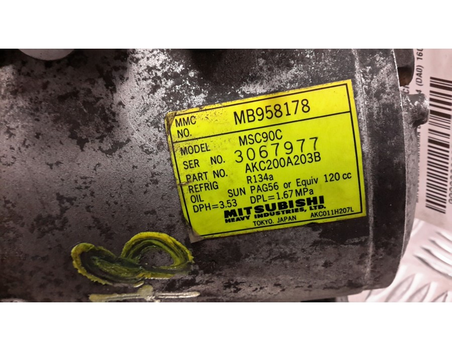 Recambio de compresor aire acondicionado para mitsubishi carisma berlina 4 (da0) 1600 gl referencia OEM IAM MB958178 MSC90C AKC2