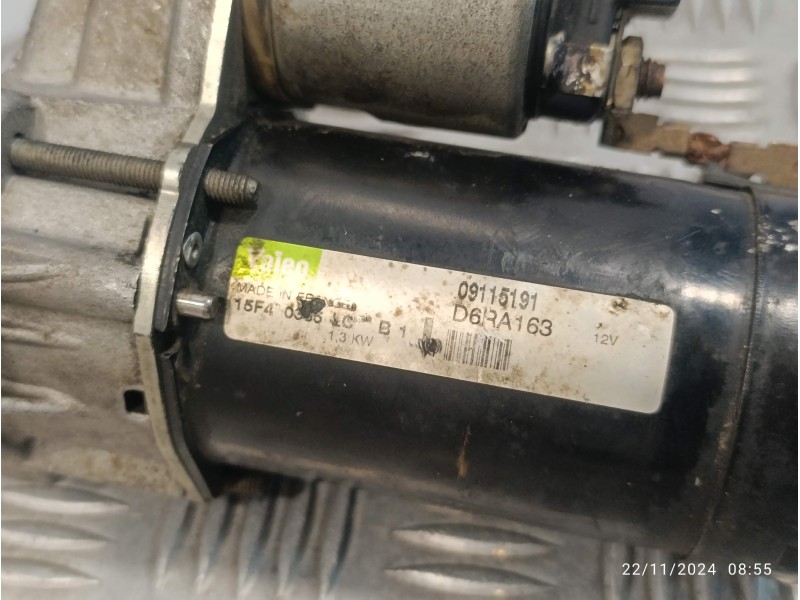 Recambio de motor arranque para opel meriva 1.6 16v referencia OEM IAM 09115191  D6RA163