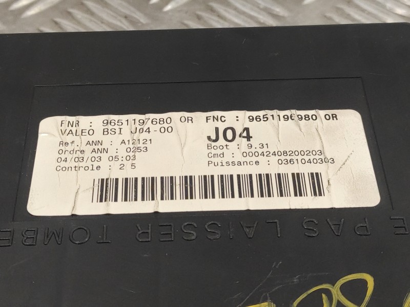 Recambio de caja reles / fusibles para peugeot 307 (s1) 2.0 hdi cat referencia OEM IAM 96511976800R 9651197680 96511969800R