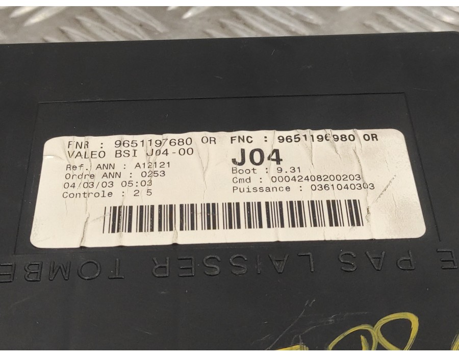 Recambio de caja reles / fusibles para peugeot 307 (s1) 2.0 hdi cat referencia OEM IAM 96511976800R 9651197680 96511969800R