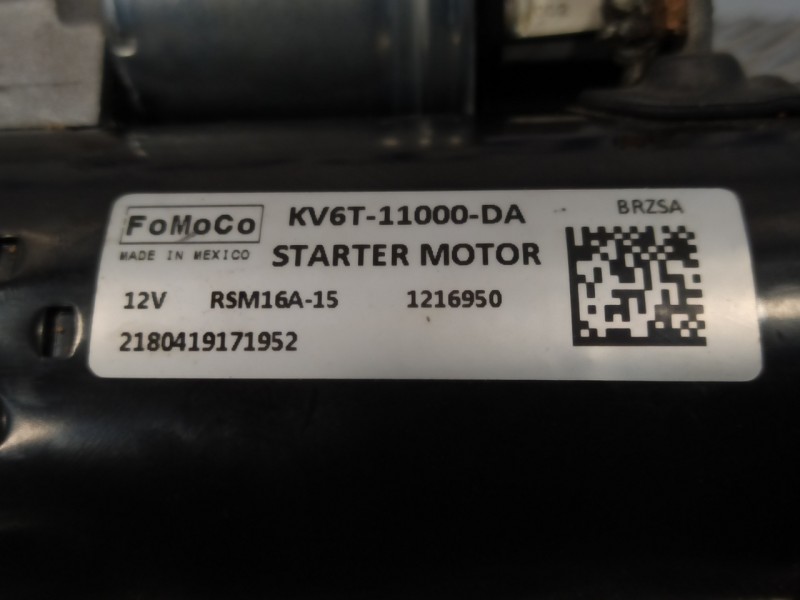 Recambio de motor arranque para ford transit connect referencia OEM IAM KV6T11000DA  RSM16A15