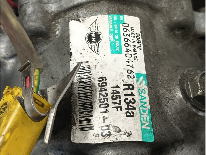 Recambio de compresor aire acondicionado para bmw mini (r56) 1.6 16v diesel cat referencia OEM IAM 694250103  SD6V121457F