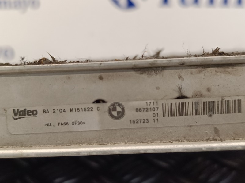 Recambio de radiador agua para bmw serie 1 lim f21 ac referencia OEM IAM   M151522C