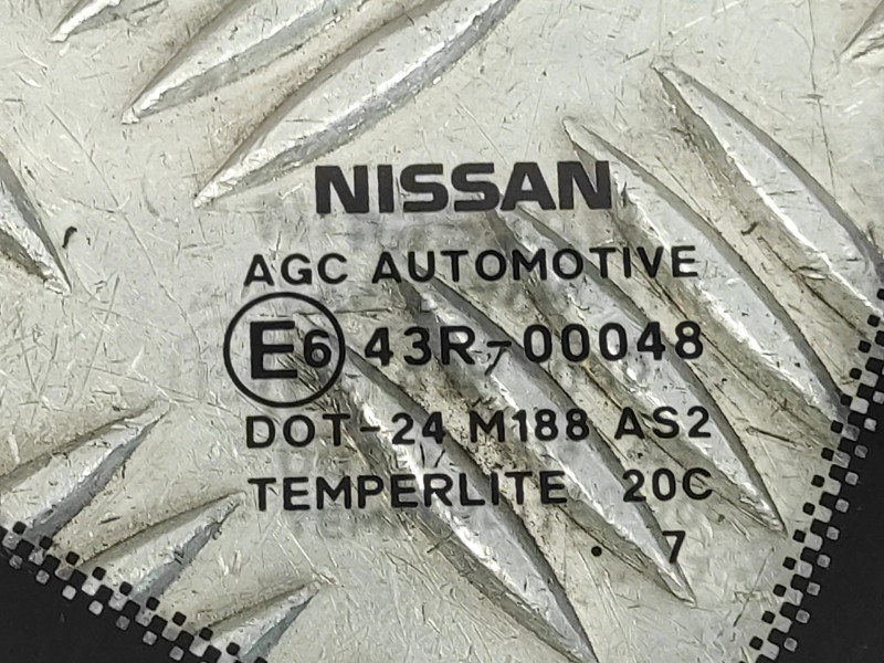 Recambio de luna custodia trasera derecha para nissan qashqai (j10) 2.0 dci turbodiesel cat referencia OEM IAM 43R00048  