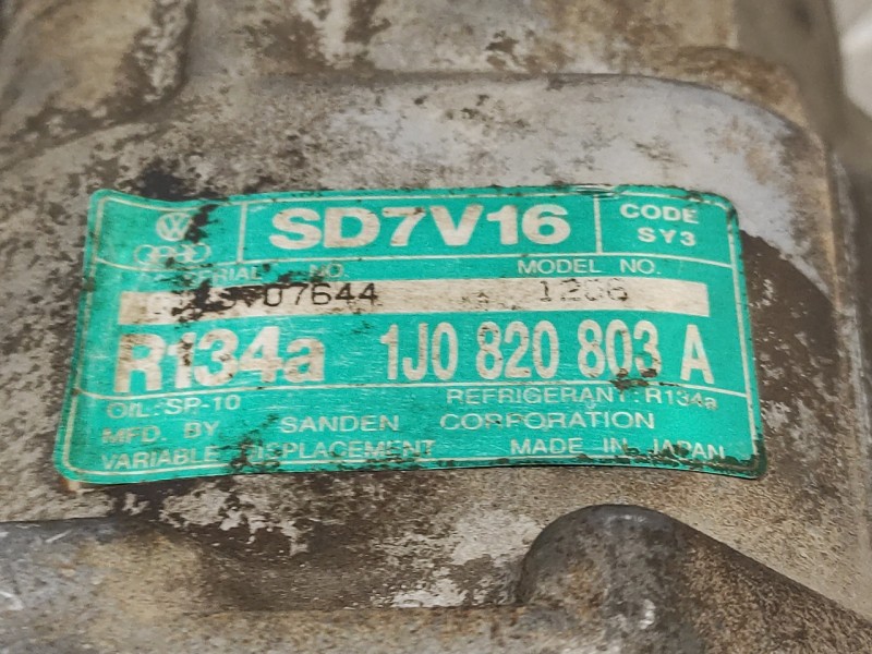 Recambio de compresor aire acondicionado para audi a3 (8l) 1.8 20v referencia OEM IAM 1J0820803A  SD7V161256