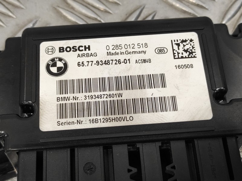Recambio de centralita airbag para bmw serie 1 lim f21 ac referencia OEM IAM  31934872601W 0285012518